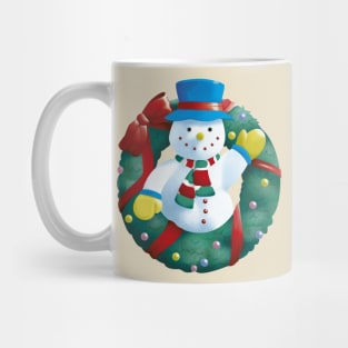 Snowman Wreath Mug